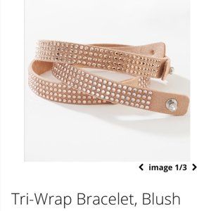 Touchstone Crystal Blush Tri Wrap Bracelet